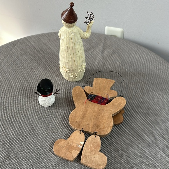 💚10 Set of 3 Snowman figurines - Picture 5 of 9